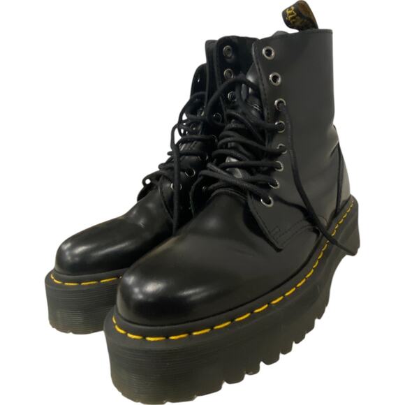 Dr Martens Jadon Platform Combat Ankle Boots Mens Size 6M Black Lace Up Zip main image 7